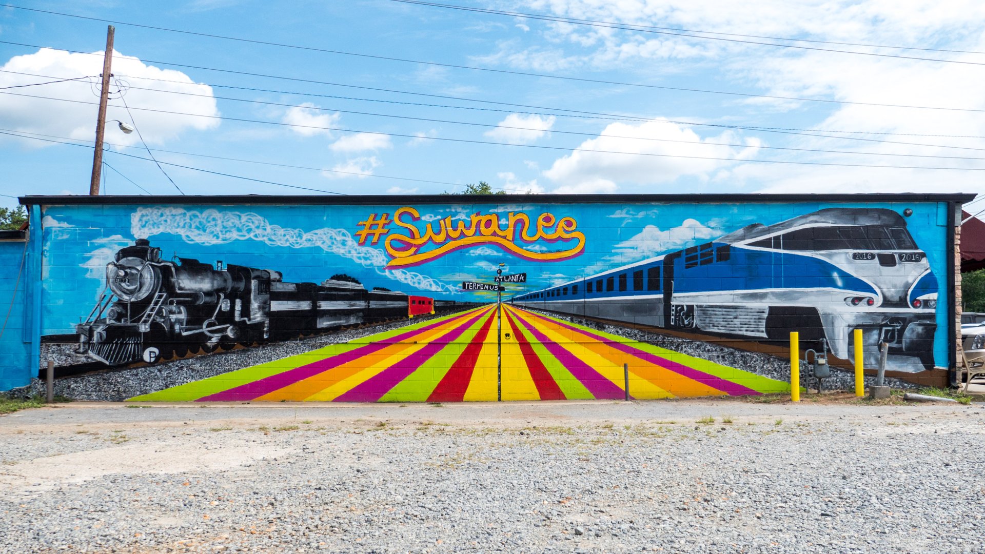 The Evolution of Suwanee mural at Garland Brothers